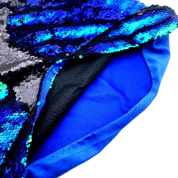 Throw Pillow Case cover Sequin Zipper Closure 15x15 Home Mermaid Decorative - Picture 5 of 6